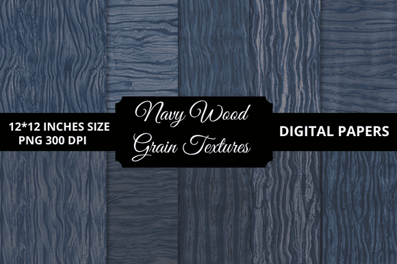 Download Navy Wood Grain Textures Digital Papers - Grain Collection