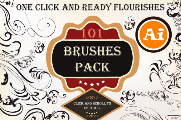 Download Vector Floral Brushes for Illustrator - Floral brushes Collection