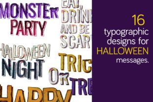 Download 16 Typographic Design for Halloween - Premium Bundle