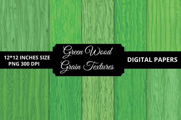 Download Green Wood Grain Textures Digital Papers - Grain Collection