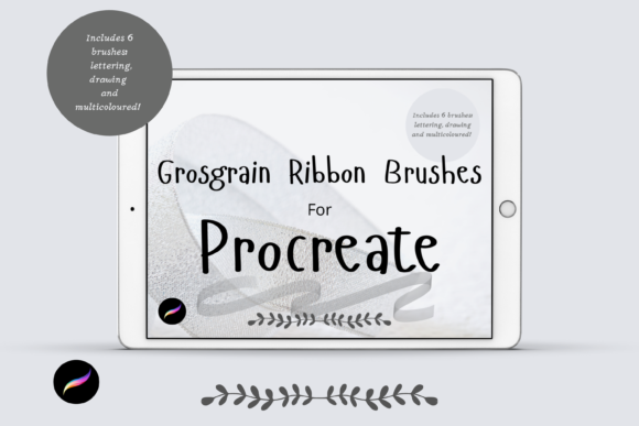 Download Grosgrain Ribbon Procreate Brushes X 6 - Grain Collection